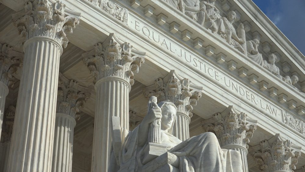 Close-up image of the US Supreme Court